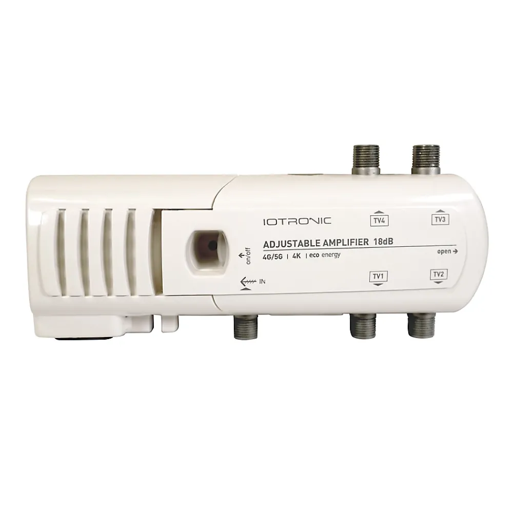 Amplificateur TV 18dB 4 TV 4G/5G, connexion F, gain réglable