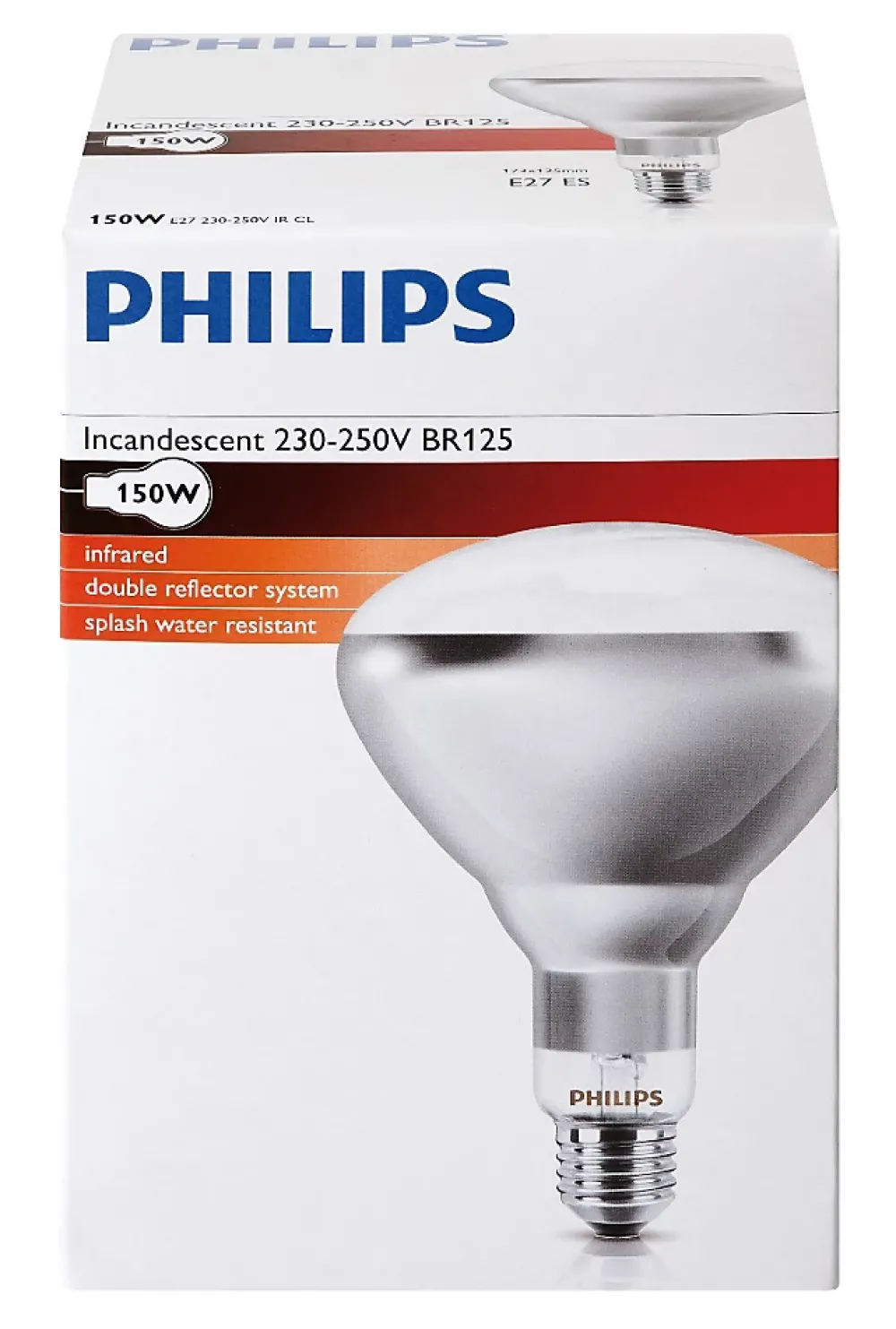 Philips Station De Filtration-Ampoule IR à vis blanche 150W