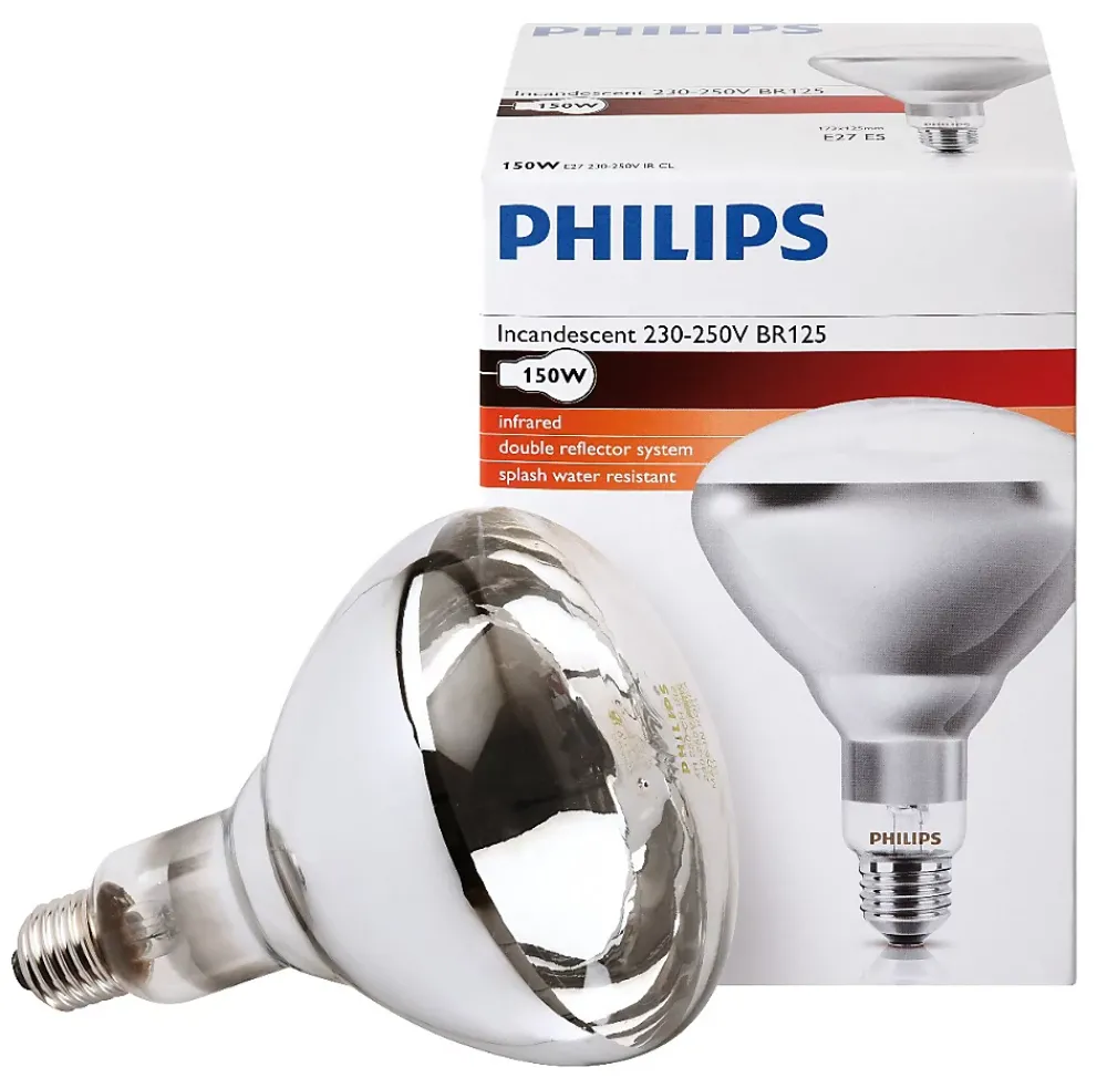 Philips Station De Filtration-Ampoule IR à vis blanche 150W
