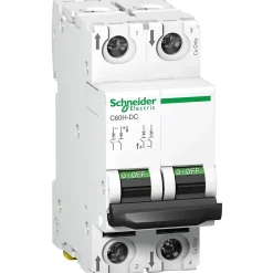 Schneider Electric A9n61535 Disjoncteur Courant Continu Dc - 2p - 32a - Courbe C - à Vis - Schneider C60h-dc