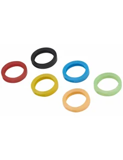 Thirard Accessoire De Corde, Câble Et Chaîne-6 anneaux de clé, noir, bleu, vert, rouge, jaune, orange -