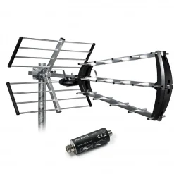 Metronic Antenne d'extérieur trinappe 26 dB + filtre 694 MHz
