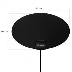 Metronic Antenne d'intérieur XP 88 4K UHD - 694 MHz - noire et blanche