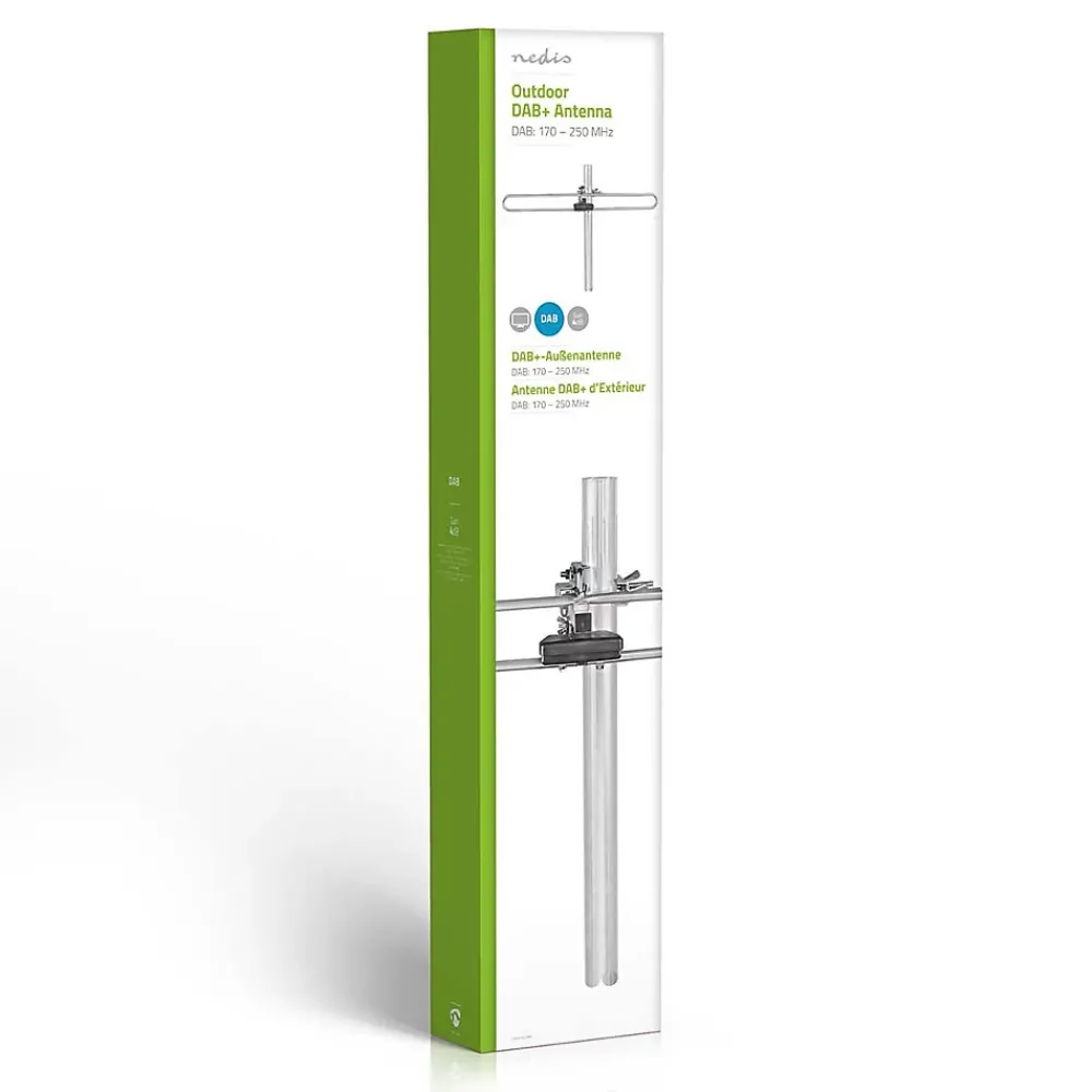 Nedis Antenne TNT DAB d'Extérieur Gain Max. de 4 dB DAB : 170 - 250 MHz