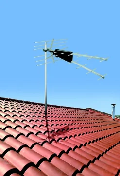 Antenne, Parabole Et Fixation-Antenne TNT DUO aluminium avec filtre 4G/5G 14dB