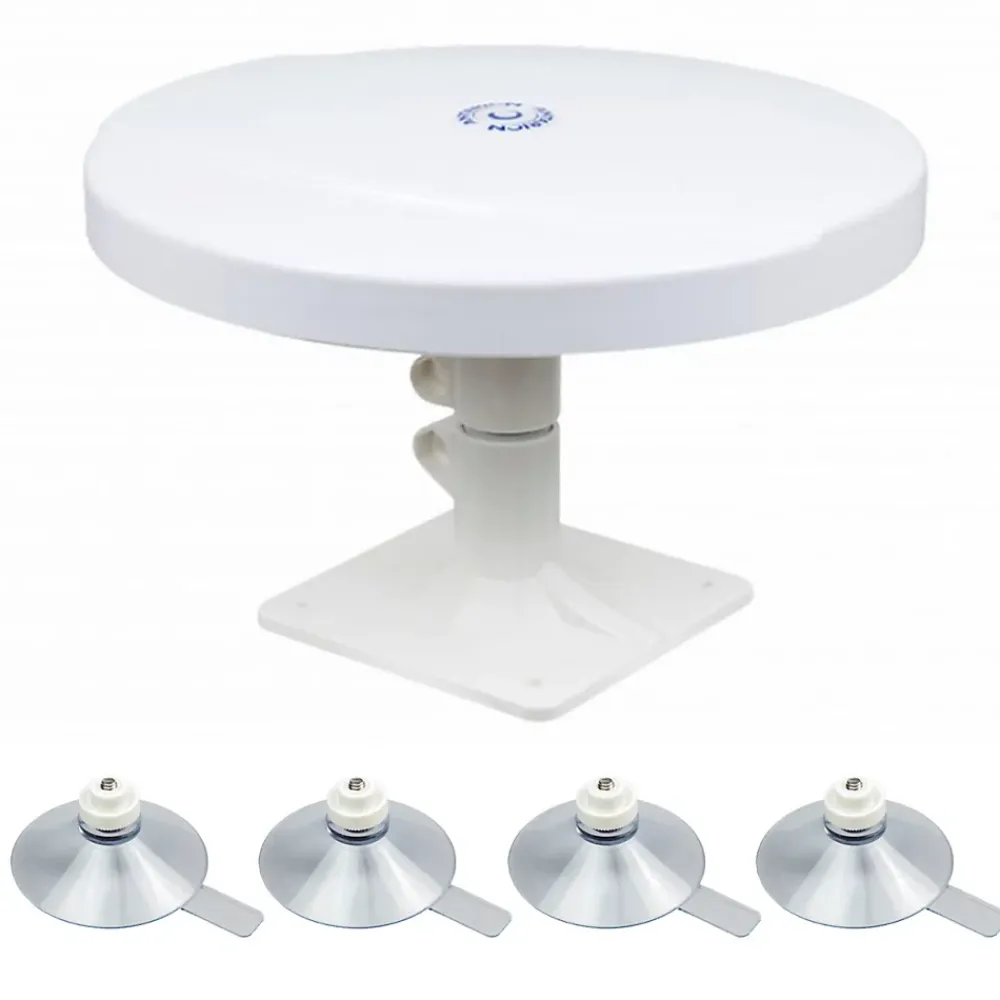 Antarion Antenne TNT passive omnidirectionnelle Camping Car + 4 ventouses