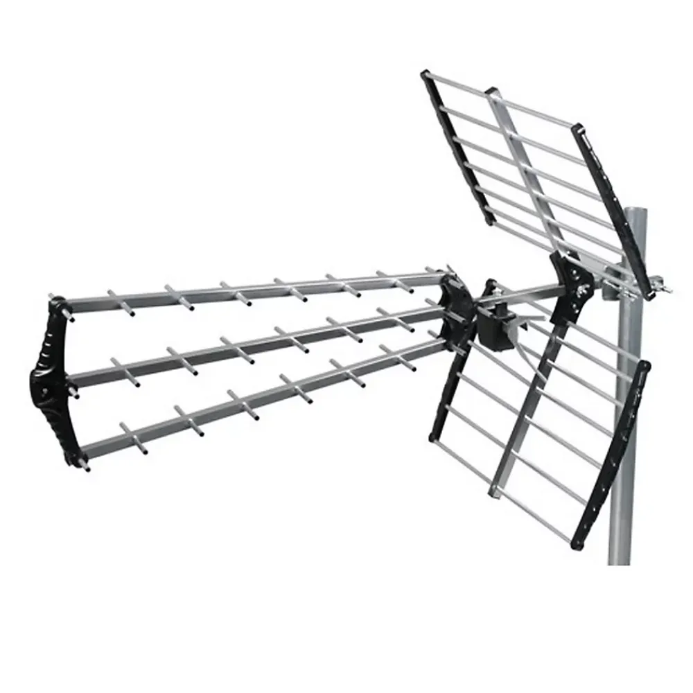 Hdsat Antenne TNT Trinappe Gain 18dB + Amplificateur tnt 4 Sorties