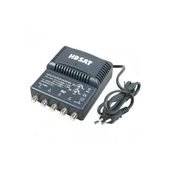 Hdsat Antenne TNT Trinappe Gain 18dB + Amplificateur tnt 4 Sorties