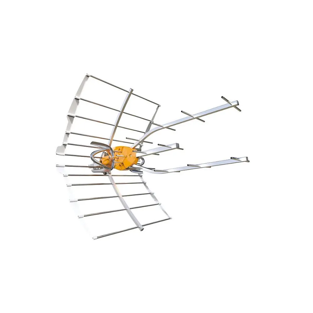 Televes 148921 Antenne TV Rateau Terrestre Ellipse UHF (C21-48) G 38dBi LTE700 + Alimentation 12V