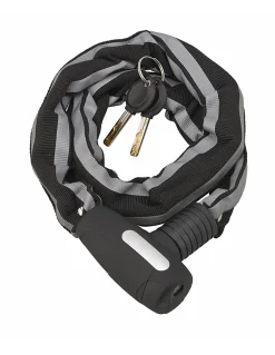 Thirard Cadenas, Antivol-Antivol à clé Biker, chaîne acier, moto, 0.9m, 2 clés, noir -