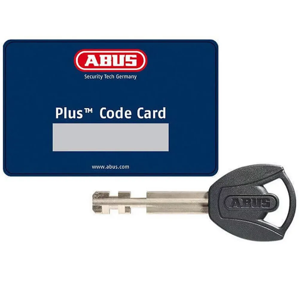 Abus Antivol de chaîne monobloc - - 1480/180 - Maillons 14 mm - Gainage tissu - Verrouillage direct - Cylindre Xplus - 2 clés