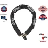 Abus Cadenas, Antivol-Antivol de chaîne monobloc - - 1480/120 - Maillons 14 mm - Gainage tissu - Cylindre XPlus