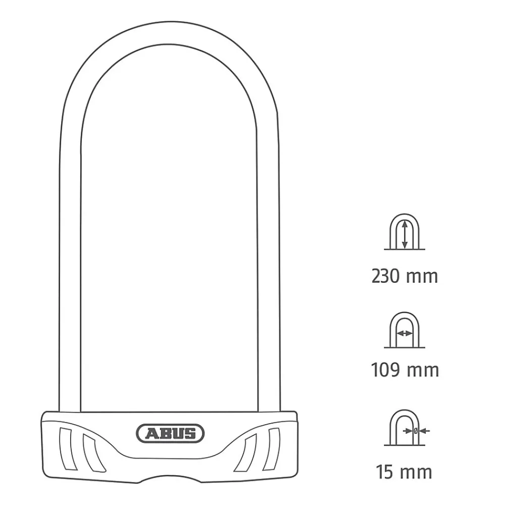 Abus Antivol en U pour vélo Facilo 32 l.109mm x 230mm