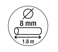 Smith & Locke Antivol pour vélo Noir 8 x 1800 mm