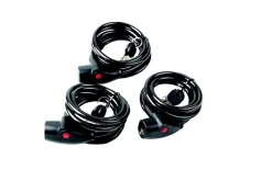Smith & Locke Cadenas, Antivol-Antivol pour vélo Noir 1800 x 90mm, lot de 3