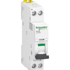 Schneider Electric Disjoncteur Et Coupe-Circuit-A9p64625 Disjoncteur Phase Neutre 25a Courbe D - 1p+n - 6/10ka Schneider Acti9 Ic40n