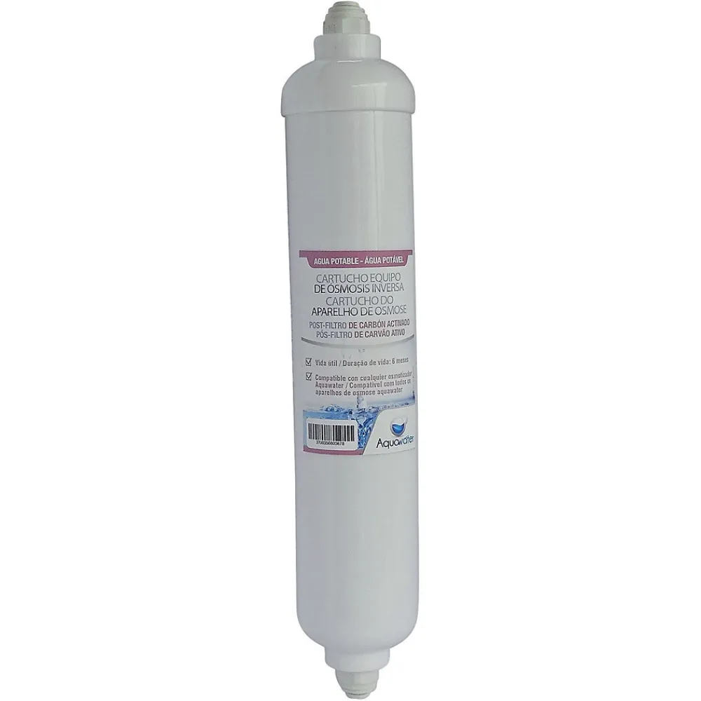 Aquawater Filtre Anti Calcaire-- Cartouche Post-Filtre Osmoseur - Anti goût et anti odeurs - 6 mois
