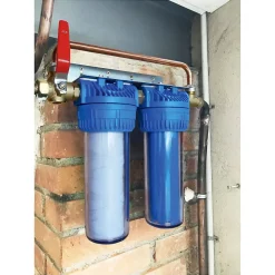 Aquawater Station De Filtration-- Filtre double avec cartouches de filtration anticalcaire anticorrosion 24 mois