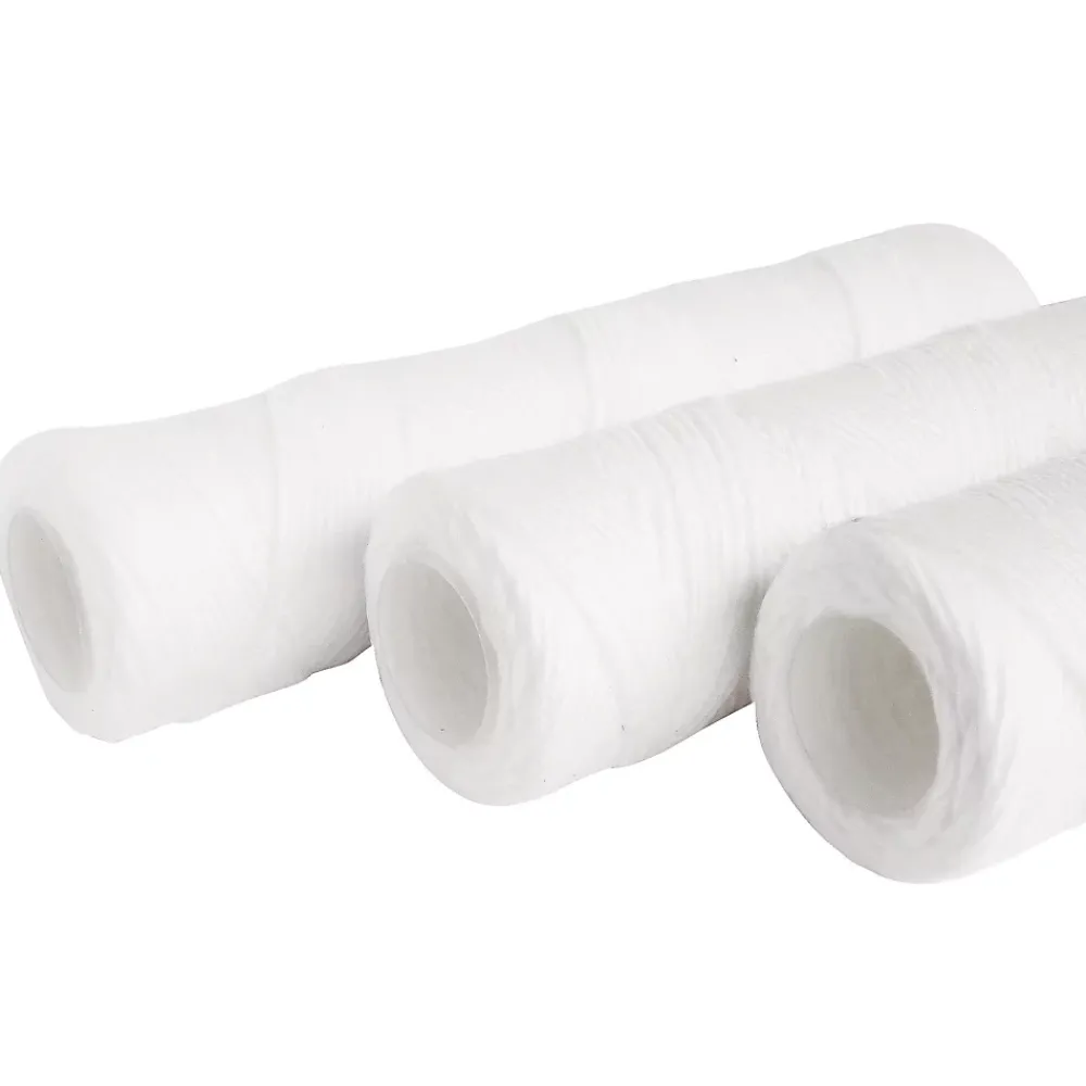 Aquawater Filtre Anti Calcaire-- Lot de 3 cartouches filtrantes bobinées 20 microns - Taille standard 10 - Durée 12 mois