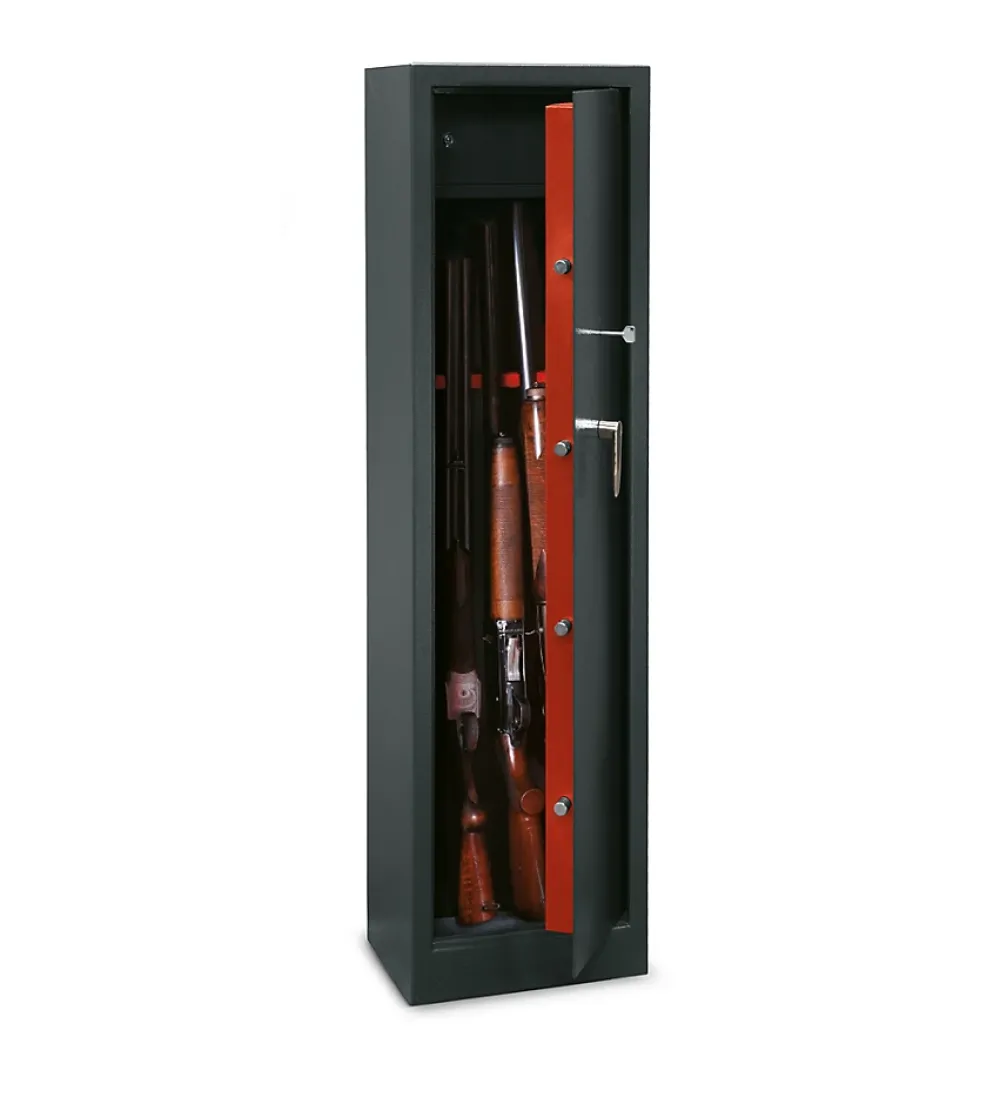 Technosafe Armoire À Fusils-Armoire à fusils à clé TCH/5, capacité 5 fusils -