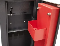 Nature Pro Armoire À Fusils-Armoire à 5 Fusils en Acier avec Coffre Intérieur Coffre-fort pour Armes à Feu