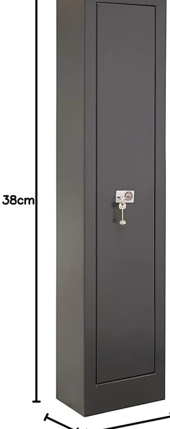 Nature Pro Armoire À Fusils-Armoire à 5 Fusils en Acier avec Coffre Intérieur Coffre-fort pour Armes à Feu