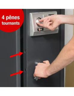 Thirard Armoire À Fusils-Armoire à fusils Monteria, fermeture électronique à code, 4 pênes, capacité de 5 fusils -