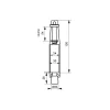 Thirard Arrêt de porte, frein caoutchouc, 150mm, argent -