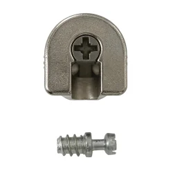 Diall 2 assembleurs Zamak nickelé ø20 x H. 12,5 mm