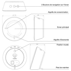 Prise Programmable-Assistant économie d'énergie Ecojoko avec capteur