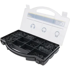 Diall Assortiment de 1000 Circlips en acier carbone noir