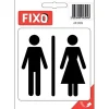 Panneau De Signalisation-Autocollant 100 x 100 mm "Toilettes mixtes"
