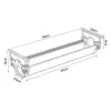 Pro.Tec Bac de gestion de câbles Skegness plastique 55 x 18 x 12 cm blanc