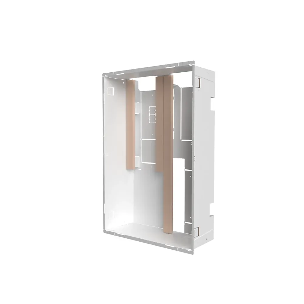 Atole Bac d'encastrement pour GTL en acier blanc - 2 Travées 13 modules - H. 779 mm