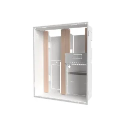 Atole Boite D'Encastrement-Bac d'encastrement pour GTL en acier blanc - 2 Travées 13 modules - H. 660 mm
