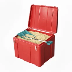 Plast'Up Rotomoulage Bac à sable incendie/ à sel de déneigement 140l + pelle- lot de 16