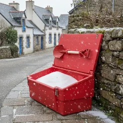 Plast'Up Rotomoulage Extincteur Et Couverture Anti-Feu-Bac à sable incendie/ à sel de déneigement 100l + grenouillères + pelle