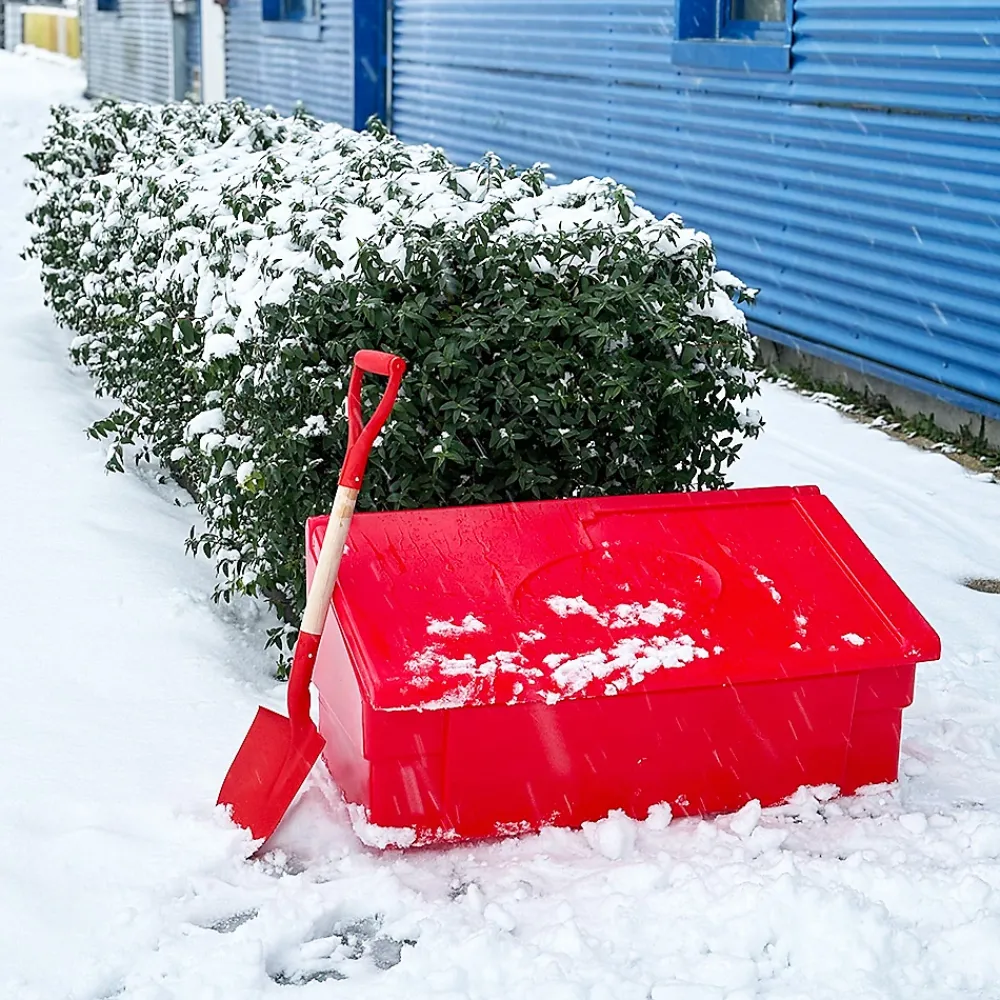 Plast'Up Rotomoulage Bac à sable incendie/ à sel de déneigement 100l + pelle- lot de 10