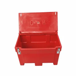 Plast'Up Rotomoulage Extincteur Et Couverture Anti-Feu-Bac à sable incendie/ à sel de déneigement 300l + grenouillères + cadenas