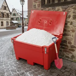 Plast'Up Rotomoulage Extincteur Et Couverture Anti-Feu-Bac à sable incendie/ à sel de déneigement 50l + pelle