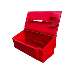 Plast'Up Rotomoulage Bac à sable incendie/ à sel de déneigement 100l + grenouillères + cadenas + pelle