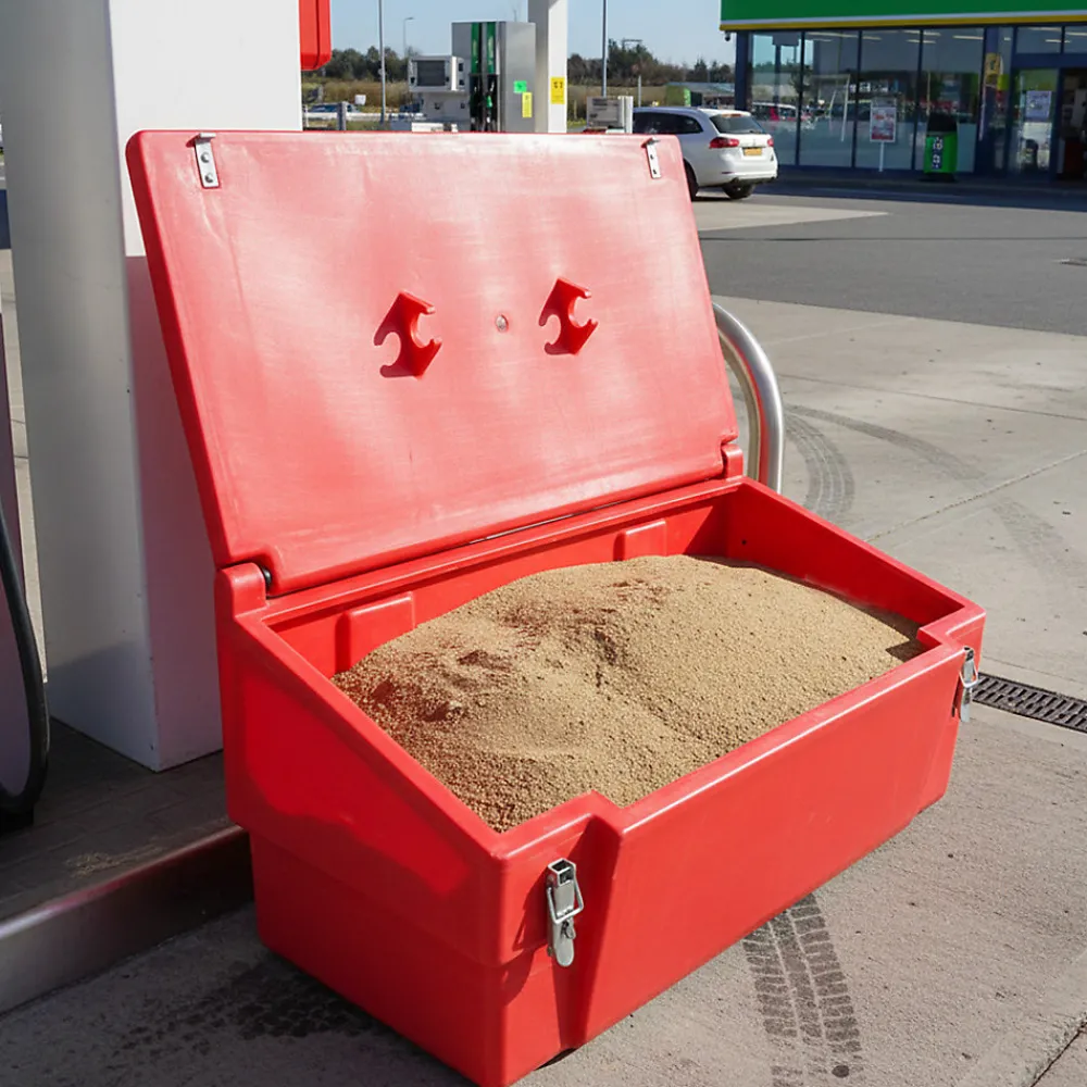Plast'Up Rotomoulage Bac à sable incendie/ à sel de déneigement 100l+ grenouillères