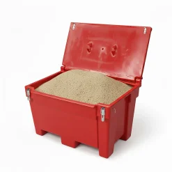 Plast'Up Rotomoulage Bac à sable incendie/ à sel de déneigement 200l + grenouillères
