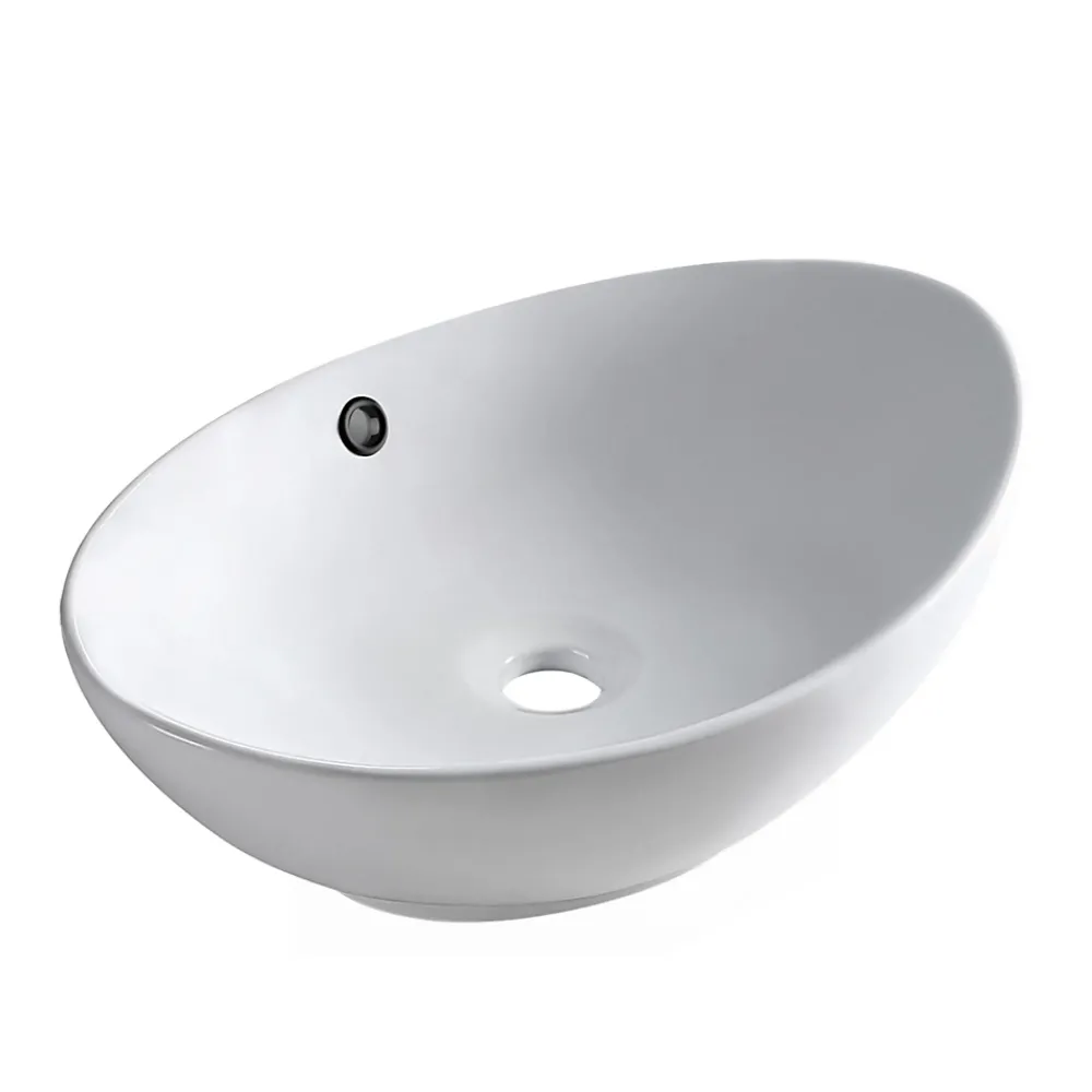 Balneo Anneau décoratif pour lavabo avec rosace et bouchon de trop-plein noir