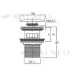 Balneo Evacuation De Lavabo-Vasque-Bonde clic-clac avec trop-plein, pour lavabo, finition chrome, laiton