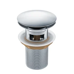 Balneo Evacuation De Lavabo-Vasque-Bonde clic-clac avec trop-plein, pour lavabo, finition chrome, laiton