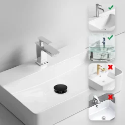 Balneo Evacuation De Lavabo-Vasque-Bonde clic-clac sans trop-plein, pour lavabo, finition gold, laiton