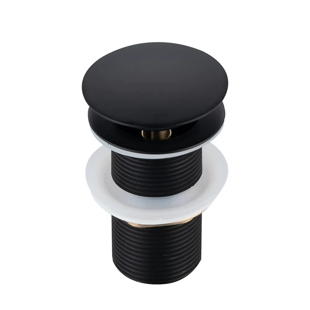 Balneo Bonde clic-clac sans trop-plein, pour lavabo, finition noir, laiton