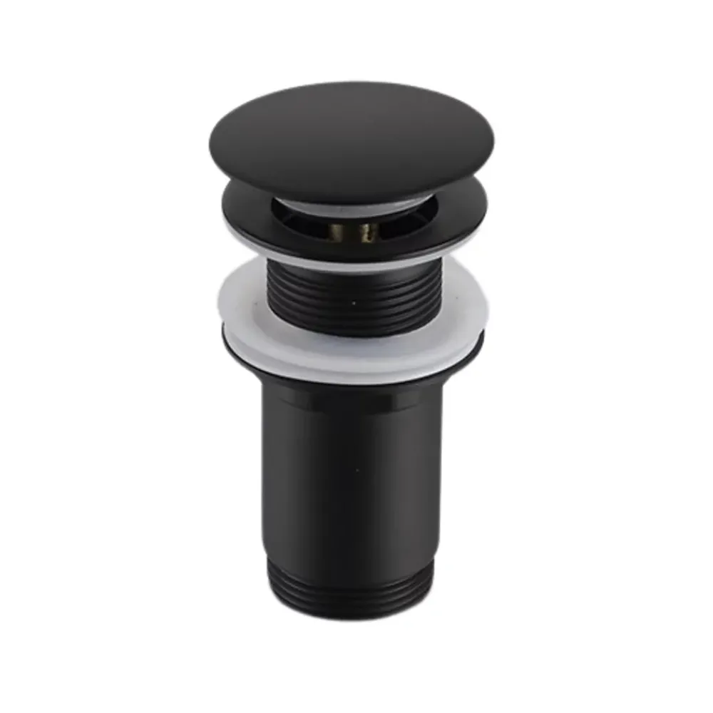 Balneo Bonde clic-clac sans trop-plein, pour lavabo, finition noir, laiton
