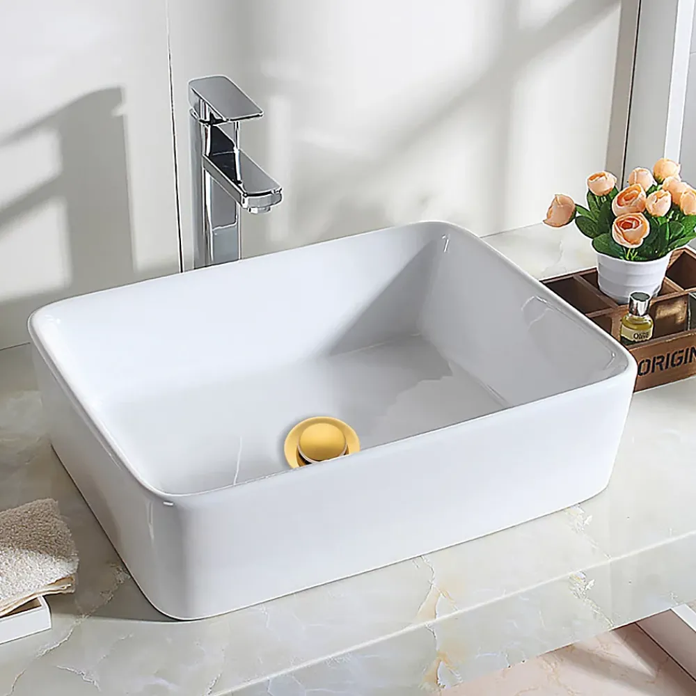 Balneo Evacuation De Lavabo-Vasque-Bonde clic-clac sans trop-plein, pour lavabo, finition gold, laiton